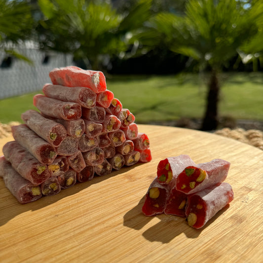 PUDRALI  FISTIKLI Narlı PARMAK TÜRK LOKUMU- 250g