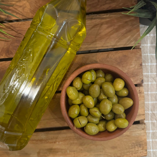 Yeşil kirma Zeytin Salamura Bidonda - 1 Kg