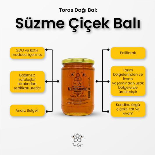 Toros Dağı Süzme Çiçek Balı 480 Gr