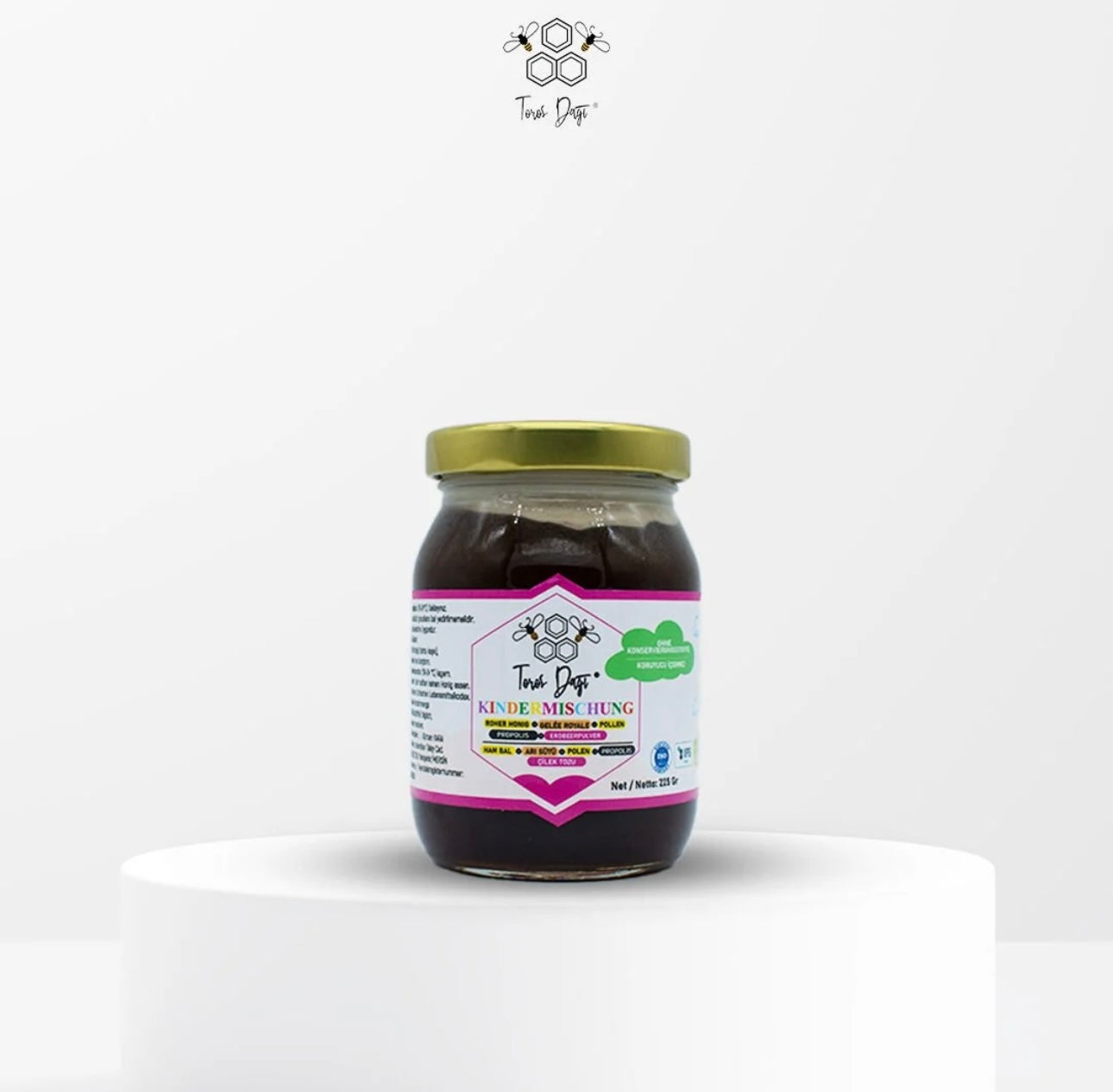 Toros Dağı Arı Sütü - Polen - Propolis - Çilek Tozu - Bal Çocuk Karışımı 225 gr